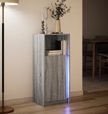 VidaXL Dressoir met LED 42,5x34x100 cm bewerkt hout grijs sonoma eiken