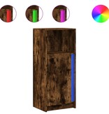 VidaXL Dressoir met LED 42,5x34x100 cm bewerkt hout gerookt eikenkleur