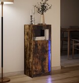 VidaXL Dressoir met LED 42,5x34x100 cm bewerkt hout gerookt eikenkleur