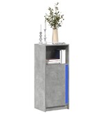 VidaXL Dressoir met LED 42,5x34x100 cm bewerkt hout betongrijs
