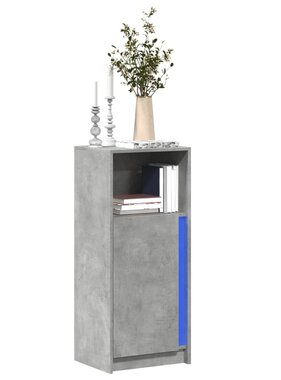 VidaXL Dressoir met LED 42,5x34x100 cm bewerkt hout betongrijs
