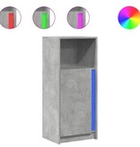 VidaXL Dressoir met LED 42,5x34x100 cm bewerkt hout betongrijs