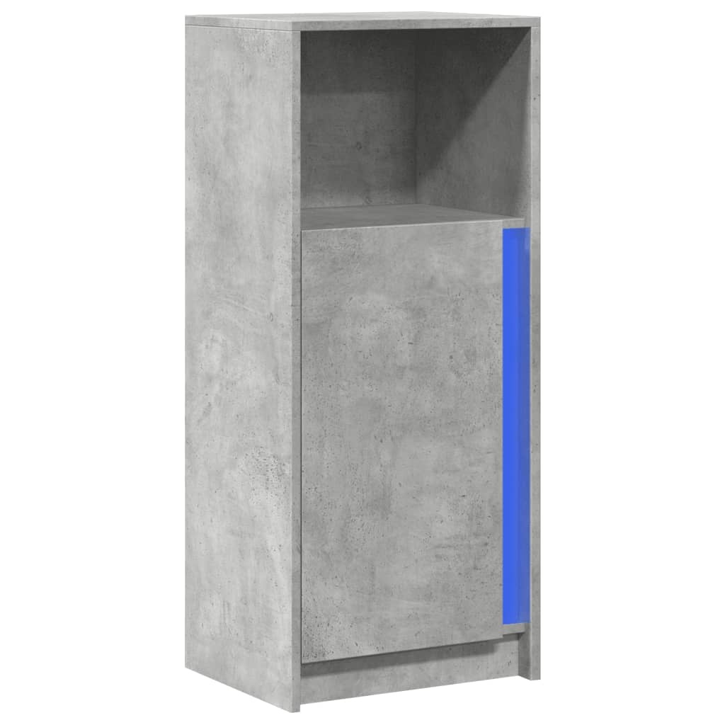 VidaXL Dressoir met LED 42,5x34x100 cm bewerkt hout betongrijs