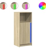 VidaXL Dressoir met LED 42,5x34x100 cm bewerkt hout sonoma eikenkleur