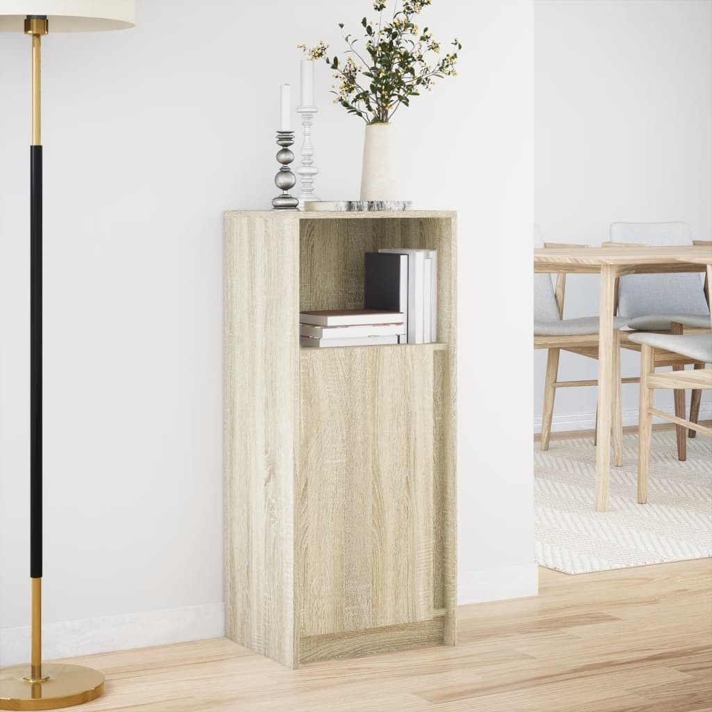 VidaXL Dressoir met LED 42,5x34x100 cm bewerkt hout sonoma eikenkleur