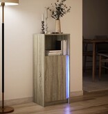 VidaXL Dressoir met LED 42,5x34x100 cm bewerkt hout sonoma eikenkleur