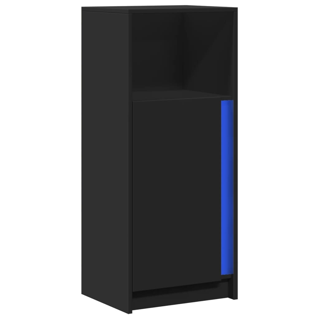 VidaXL Dressoir met LED 42,5x34x100 cm bewerkt hout zwart