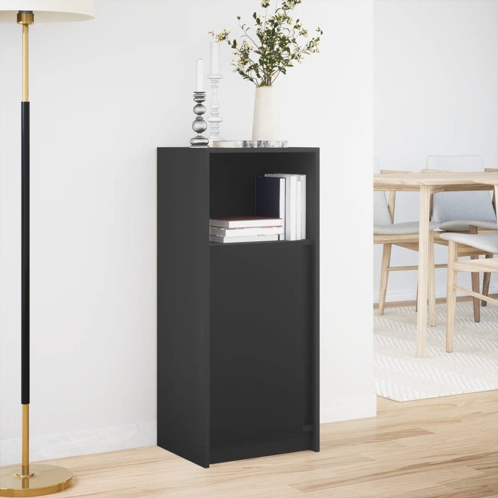 VidaXL Dressoir met LED 42,5x34x100 cm bewerkt hout zwart
