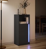 VidaXL Dressoir met LED 42,5x34x100 cm bewerkt hout zwart