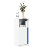 VidaXL Dressoir met LED 42,5x34x100 cm bewerkt hout wit
