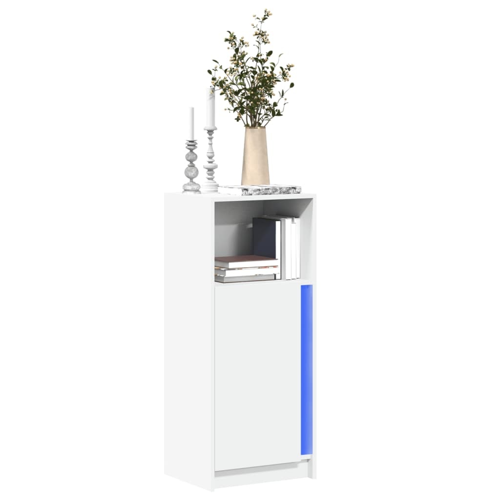 VidaXL Dressoir met LED 42,5x34x100 cm bewerkt hout wit