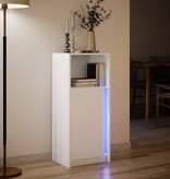 VidaXL Dressoir met LED 42,5x34x100 cm bewerkt hout wit