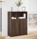 VidaXL Dressoir met LED 77x34x100 cm bewerkt hout bruin eikenkleur
