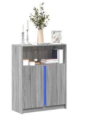 VidaXL Dressoir met LED 77x34x100 cm bewerkt hout grijs sonoma eiken
