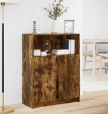 VidaXL Dressoir met LED 77x34x100 cm bewerkt hout gerookt eikenkleurig