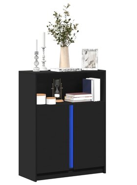 VidaXL Dressoir met LED 77x34x100 cm bewerkt hout zwart