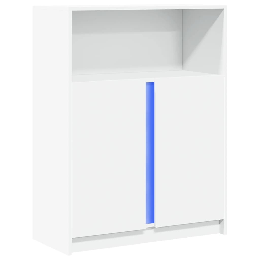 VidaXL Dressoir met LED 77x34x100 cm bewerkt hout wit