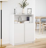 VidaXL Dressoir met LED 77x34x100 cm bewerkt hout wit