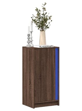 VidaXL Dressoir met LED 42,5x34x85 cm bewerkt hout bruin eikenkleur