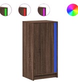 VidaXL Dressoir met LED 42,5x34x85 cm bewerkt hout bruin eikenkleur