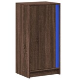 VidaXL Dressoir met LED 42,5x34x85 cm bewerkt hout bruin eikenkleur