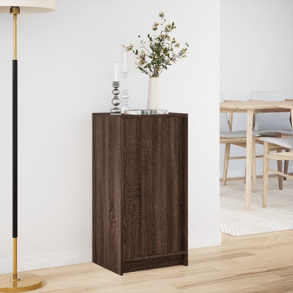 VidaXL Dressoir met LED 42,5x34x85 cm bewerkt hout bruin eikenkleur