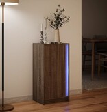 VidaXL Dressoir met LED 42,5x34x85 cm bewerkt hout bruin eikenkleur