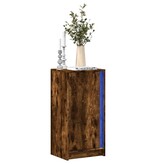 VidaXL Dressoir met LED 42,5x34x85 cm bewerkt hout gerookt eikenkleur