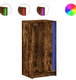 VidaXL Dressoir met LED 42,5x34x85 cm bewerkt hout gerookt eikenkleur