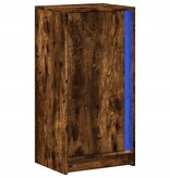 VidaXL Dressoir met LED 42,5x34x85 cm bewerkt hout gerookt eikenkleur
