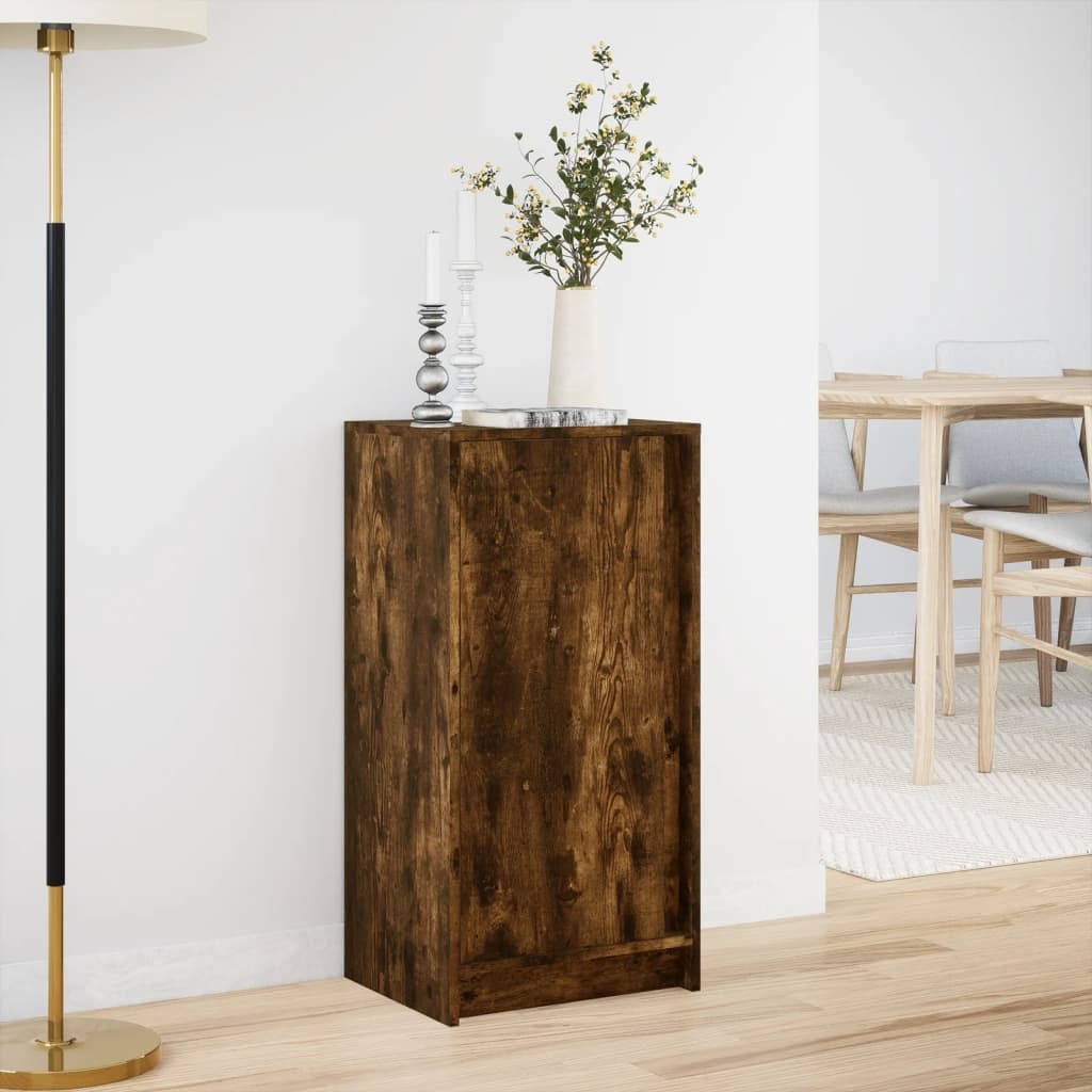 VidaXL Dressoir met LED 42,5x34x85 cm bewerkt hout gerookt eikenkleur
