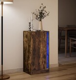 VidaXL Dressoir met LED 42,5x34x85 cm bewerkt hout gerookt eikenkleur