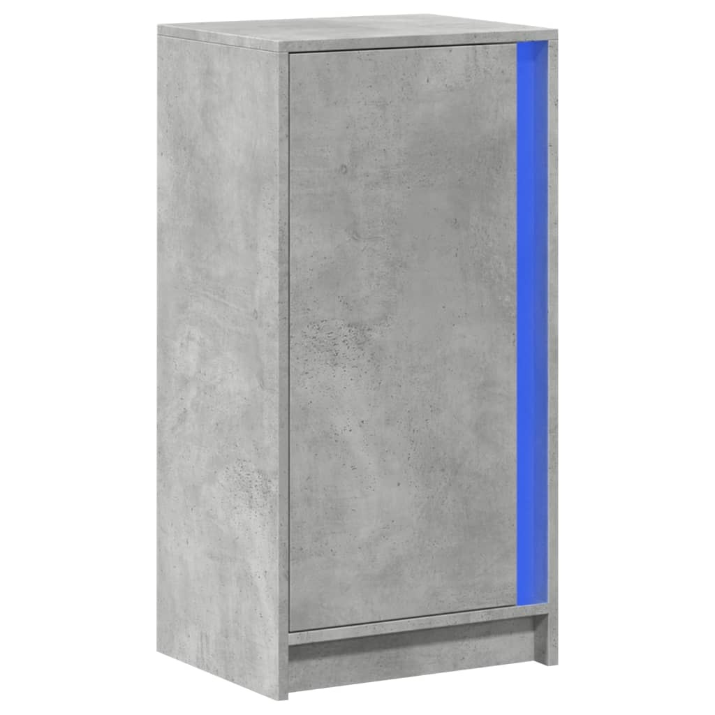 VidaXL Dressoir met LED 42,5x34x85 cm bewerkt hout betongrijs