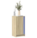 VidaXL Dressoir met LED 42,5x34x85 cm bewerkt hout sonoma eikenkleurig