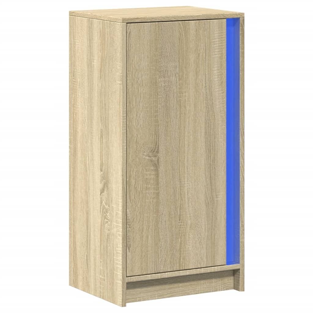 VidaXL Dressoir met LED 42,5x34x85 cm bewerkt hout sonoma eikenkleurig