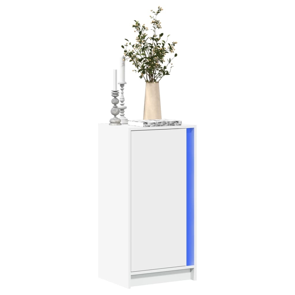 VidaXL Dressoir met LED 42,5x34x85 cm bewerkt hout wit
