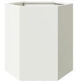 VidaXL Plantenbak zeshoek 46x40x45 cm staal wit