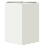 VidaXL Plantenbak zeshoek 46x40x45 cm staal wit