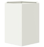 VidaXL Plantenbak zeshoek 46x40x45 cm staal wit