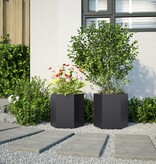 VidaXL Plantenbakken 2 st zeshoek 46x40x45 cm staal zwart