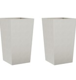 VidaXL Plantenbakken 2 st 45x45x75 cm roestvrij staal