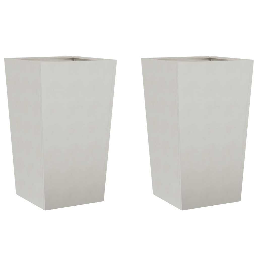 VidaXL Plantenbakken 2 st 45x45x75 cm roestvrij staal