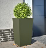 VidaXL Plantenbak 45x45x75 cm staal olijfgroen