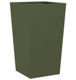 VidaXL Plantenbak 45x45x75 cm staal olijfgroen