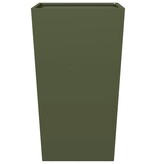 VidaXL Plantenbak 45x45x75 cm staal olijfgroen