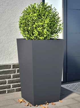 VidaXL Plantenbakken 2 st 45x45x75 cm staal antracietkleurig