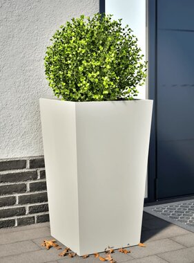 VidaXL Plantenbak 45x45x75 cm staal wit