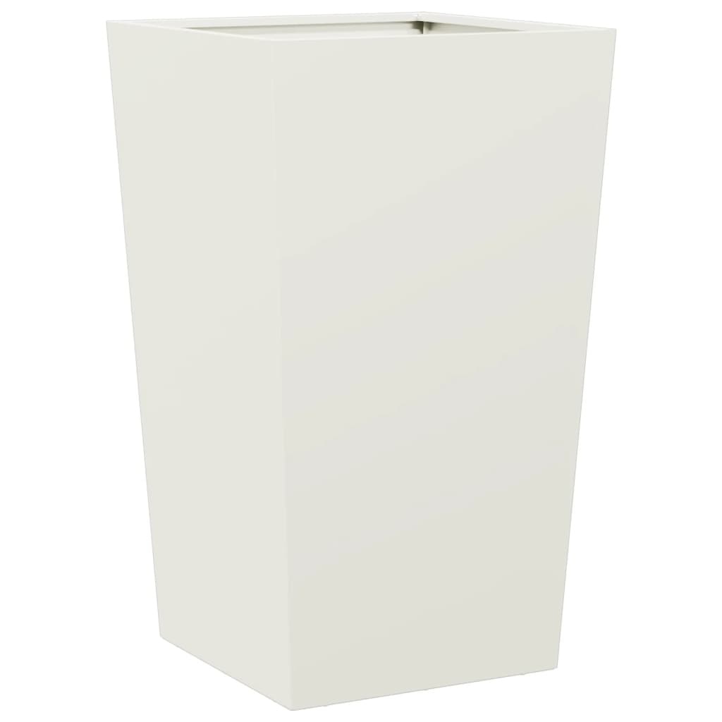 VidaXL Plantenbak 45x45x75 cm staal wit