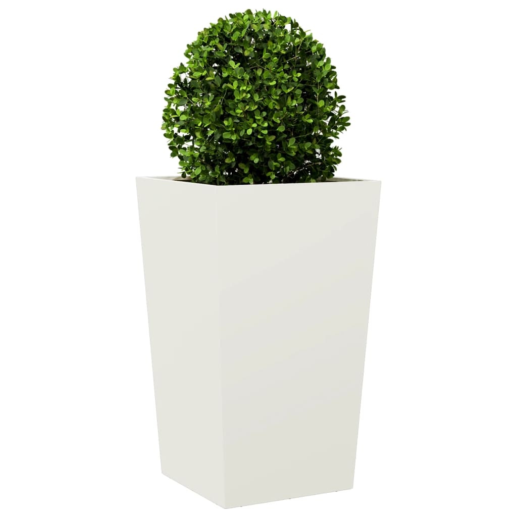 VidaXL Plantenbak 45x45x75 cm staal wit