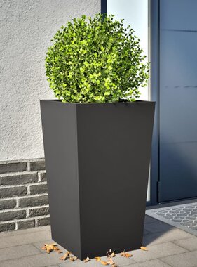 VidaXL Plantenbak 45x45x75 cm staal zwart